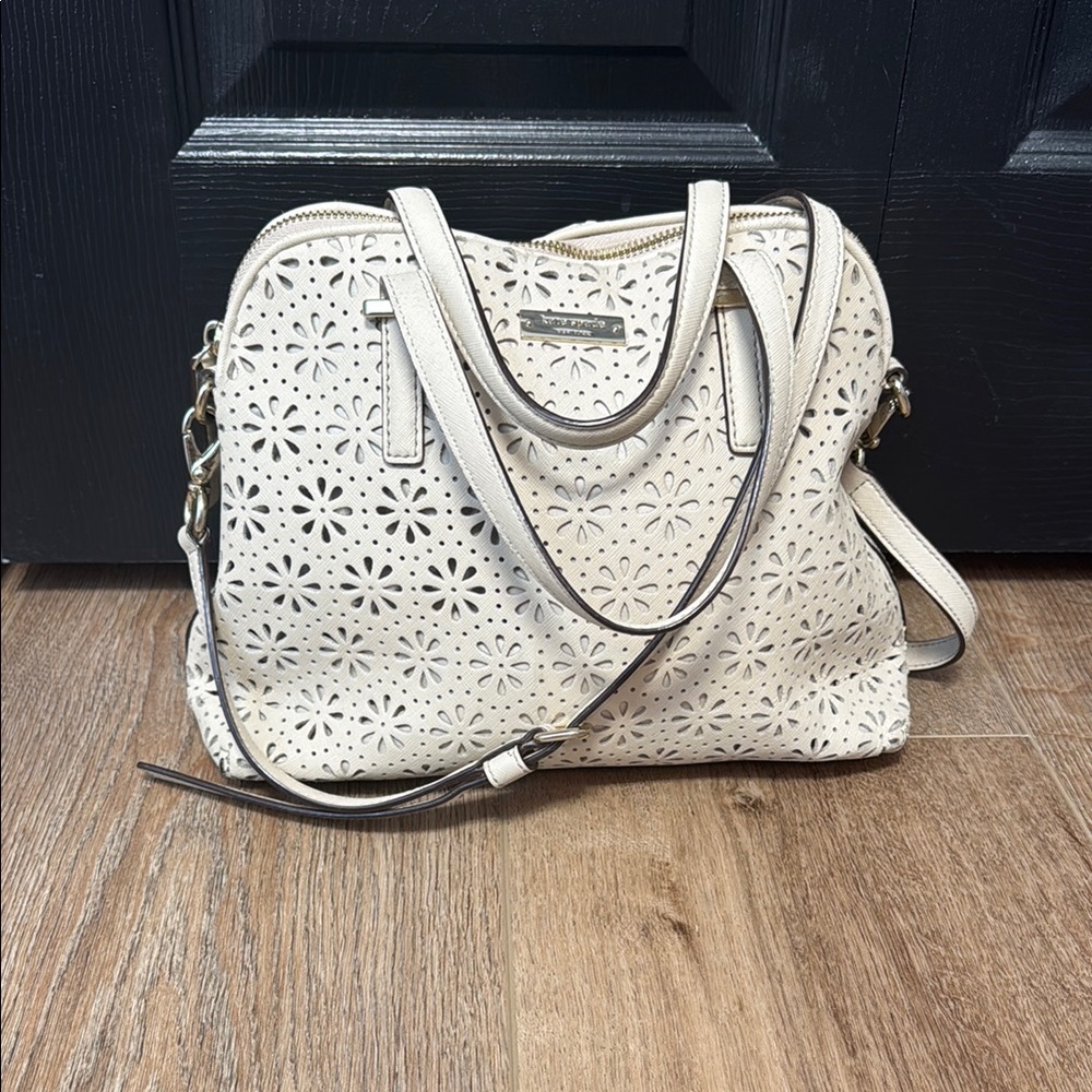 Kate Spade Cream Shoulder Bag with Crossbody Strap
